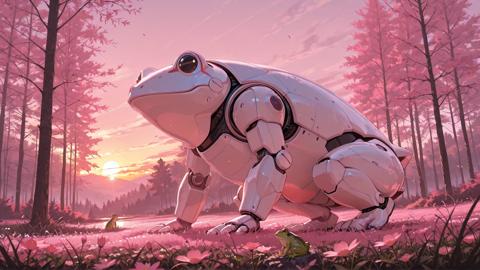 Pink Sunset Nature USA smartphone wallpaper free download, vertical 16:9 format, Pink, Sunset, Nature, Spring