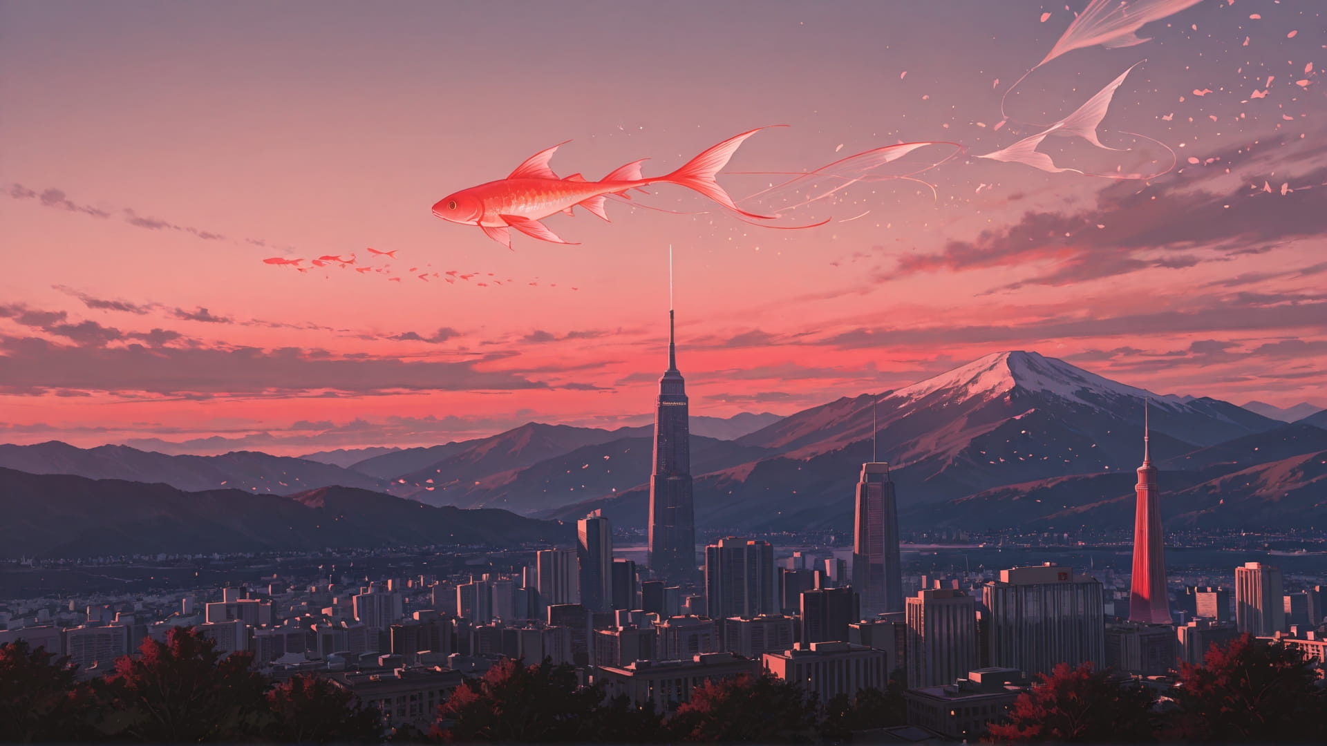 Red Afternoon Mountain USA smartphone wallpaper free download, vertical 16:9 format, Red, Afternoon, Mountain, Spring