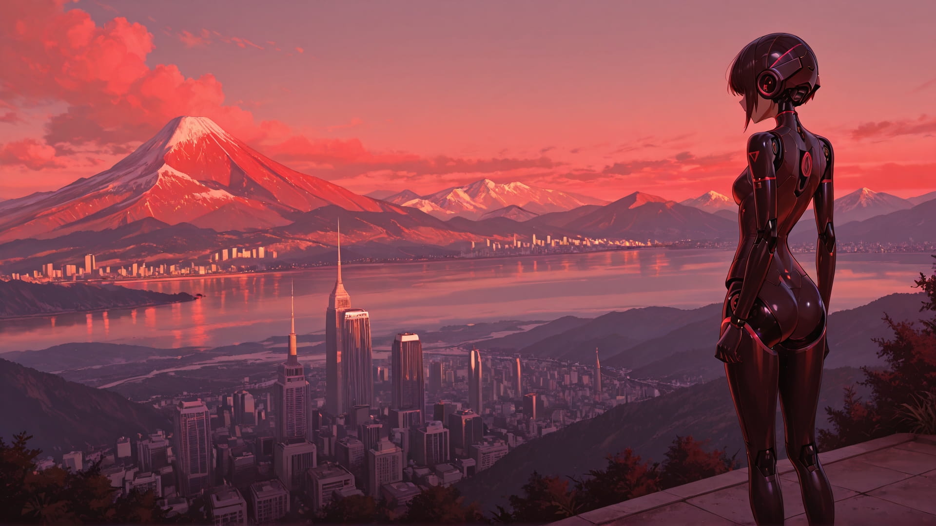 Red Afternoon Mountain USA smartphone wallpaper free download, vertical 16:9 format, Red, Afternoon, Mountain, Summer