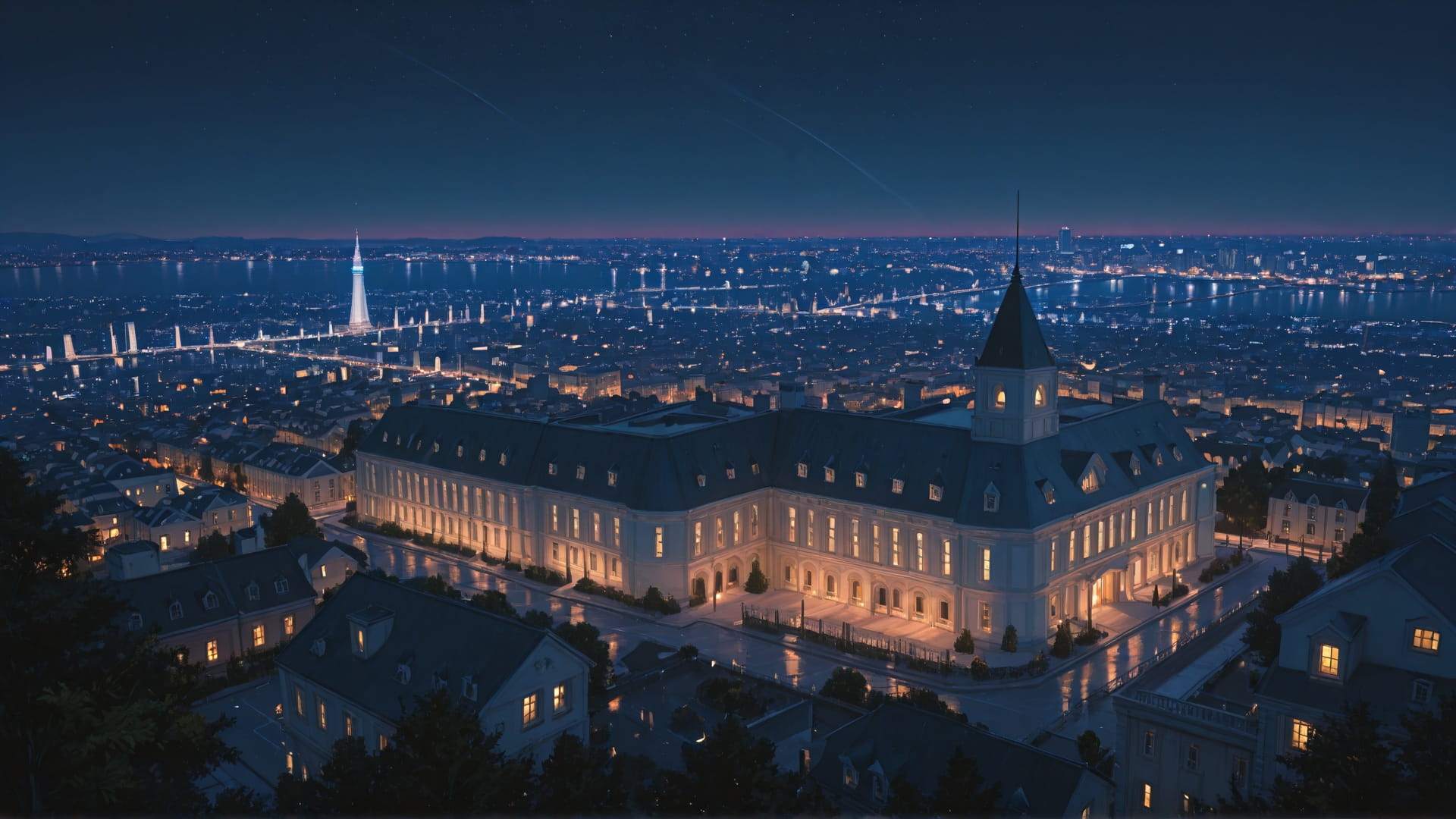 Red Night City USA smartphone wallpaper free download, vertical 16:9 format, Red, Night, City, Spring 001