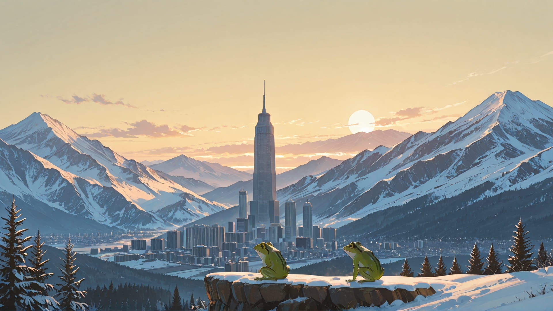 Yellow Afternoon Mountain USA smartphone wallpaper free download, vertical 16:9 format, Yellow, Afternoon, Mountain, Winter