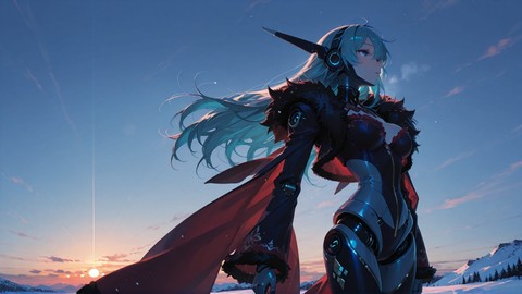 Blue Sunset Sky Velvet smartphone wallpaper free download, vertical 9:16 format, Blue, Sunset, Sky, Winter