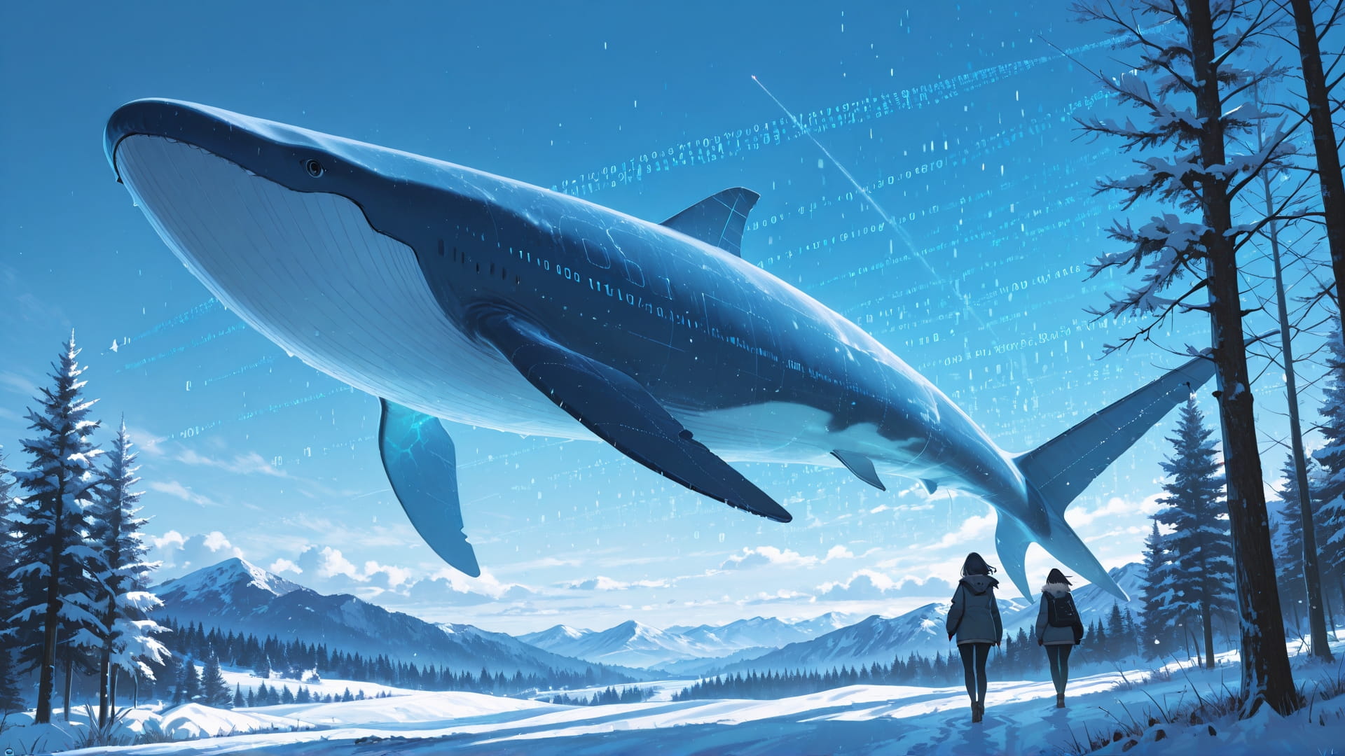 Blue Afternoon Nature Vibe smartphone wallpaper free download, vertical 16:9 format, Blue, Afternoon, Nature, Winter