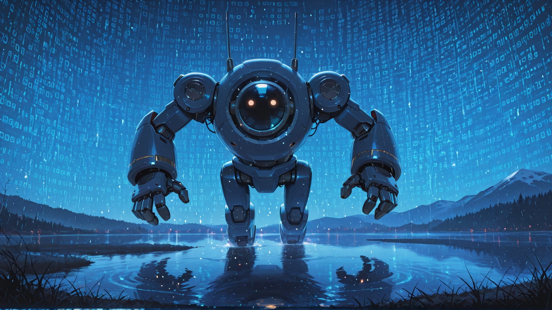 Blue Night Sea Vibe smartphone wallpaper free download, vertical 16:9 format, Blue, Night, Sea, Winter