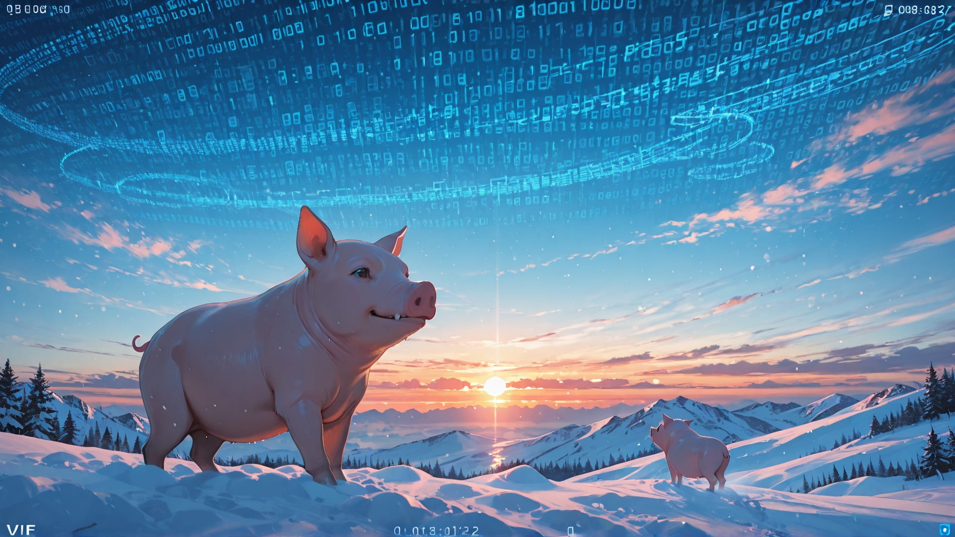 Blue Sunset Sky Vibe smartphone wallpaper free download, vertical 16:9 format, Blue, Sunset, Sky, Winter