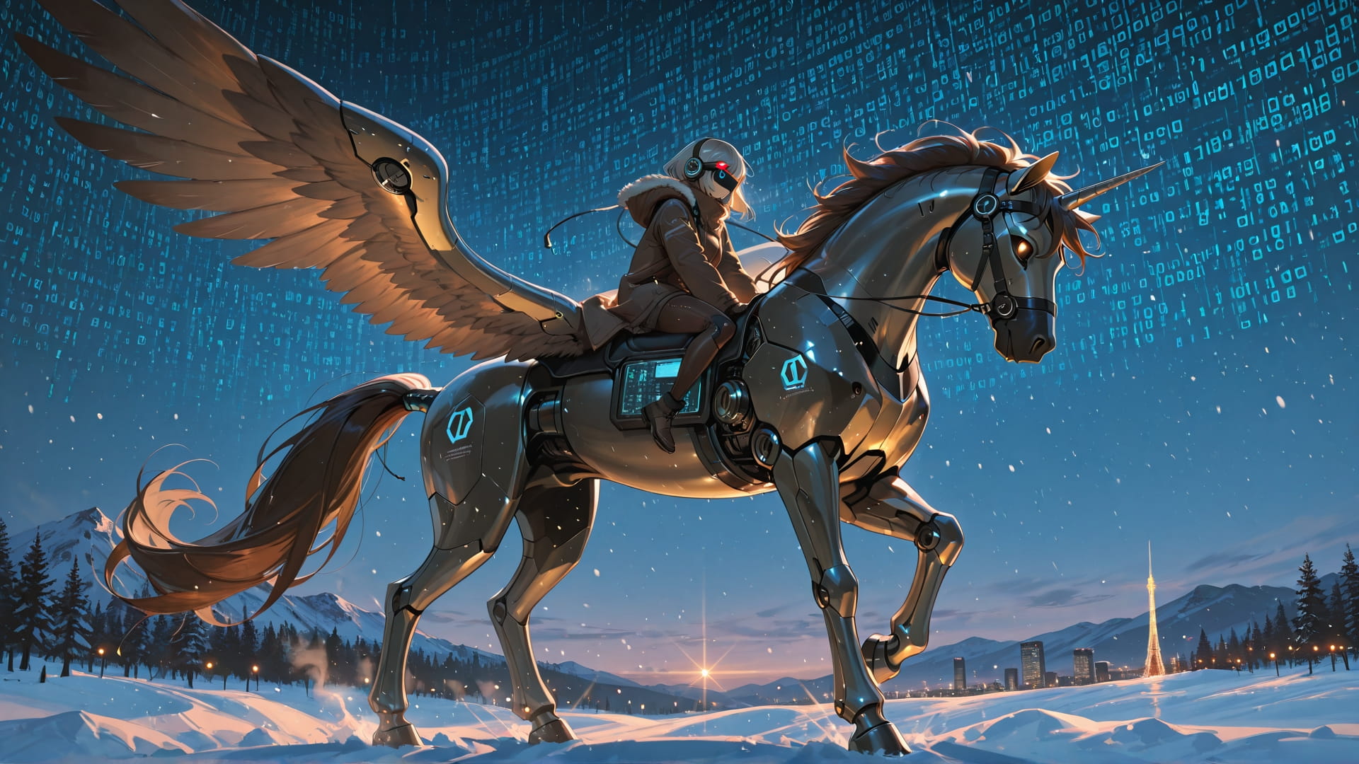 Brown Night Sky Vibe smartphone wallpaper free download, vertical 16:9 format, Brown, Night, Sky, Winter