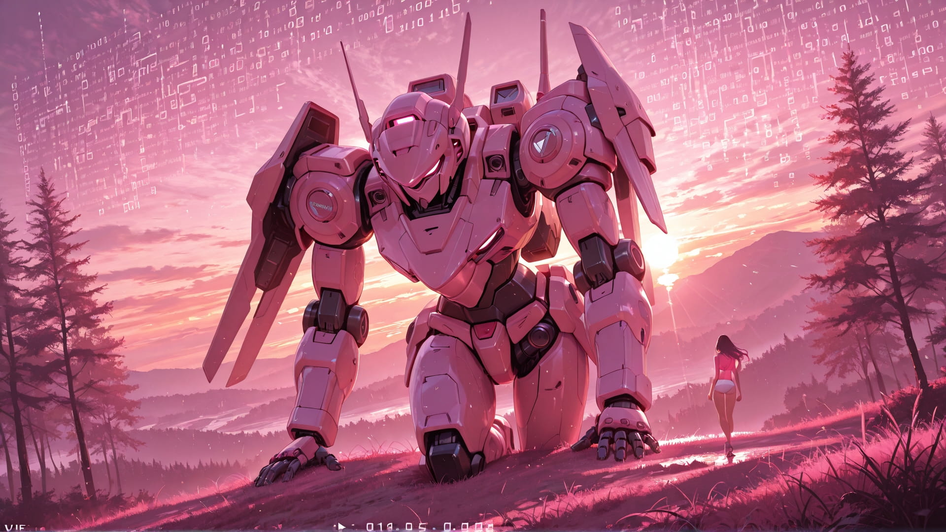 Pink Sunset Nature Vibe smartphone wallpaper free download, vertical 16:9 format, Pink, Sunset, Nature, Summer