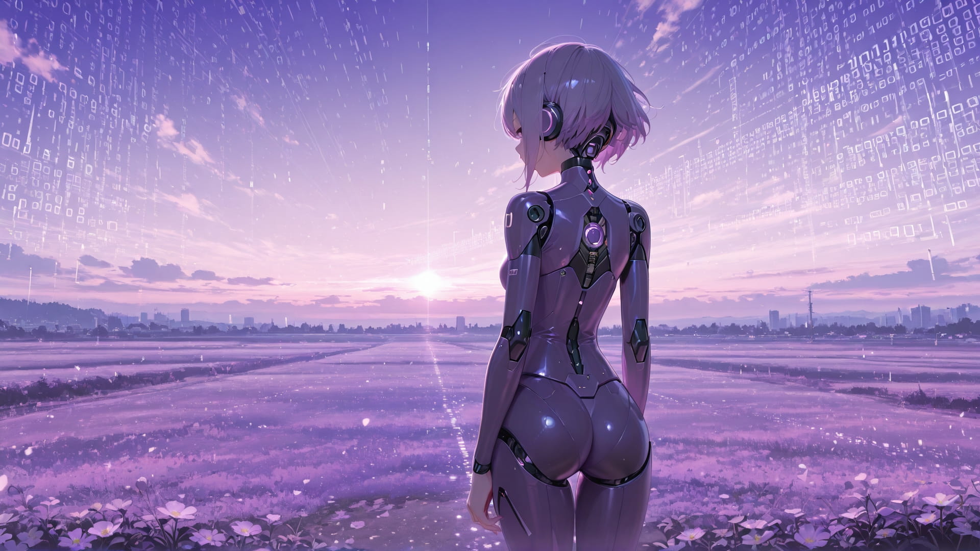 Purple Afternoon Sky Vibe smartphone wallpaper free download, vertical 16:9 format, Purple, Afternoon, Sky, Spring