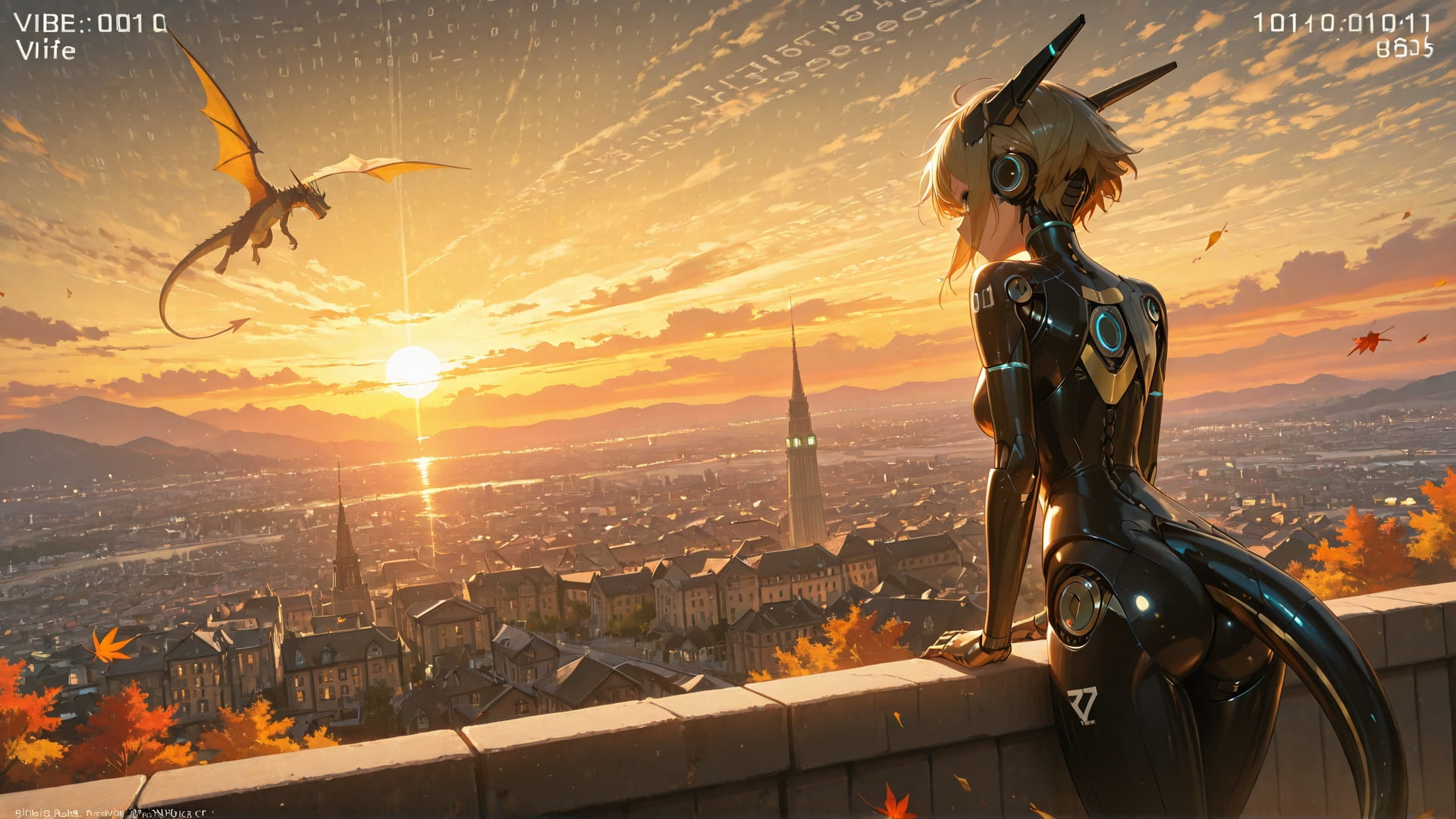 Yellow Sunset City Vibe smartphone wallpaper free download, vertical 16:9 format, Yellow, Sunset, City, Autumn