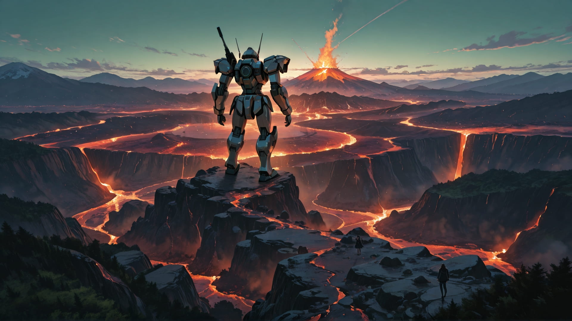 Green Afternoon Sky Volcano smartphone wallpaper free download, vertical 16:9 format, Green, Afternoon, Sky, Spring