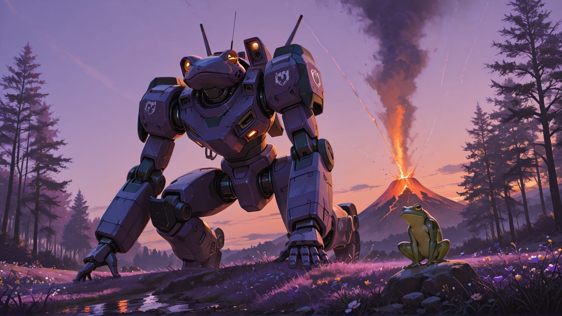 Purple Afternoon Nature Volcano smartphone wallpaper free download, vertical 16:9 format, Purple, Afternoon, Nature, Spring