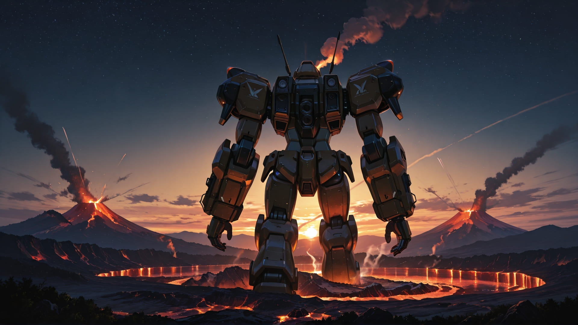 Yellow Sunset Sea Volcano smartphone wallpaper free download, vertical 16:9 format, Yellow, Sunset, Sea, Spring