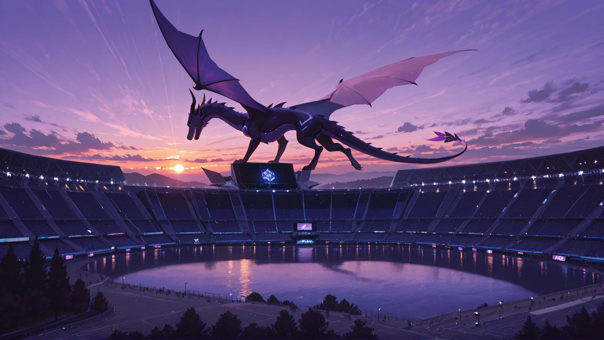Purple Sunset Sea WorldCup2026 smartphone wallpaper free download, vertical 16:9 format, Purple, Sunset, Sea, Spring