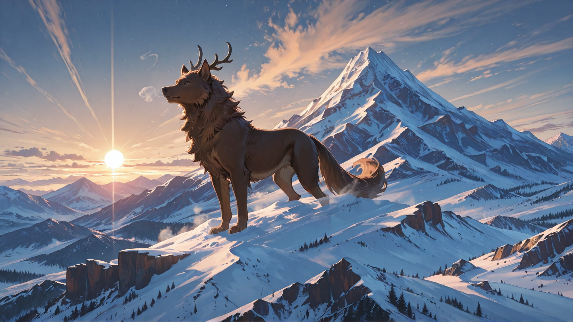 Brown Afternoon Mountain Zenith smartphone wallpaper free download, vertical 16:9 format, Brown, Afternoon, Mountain, Winter