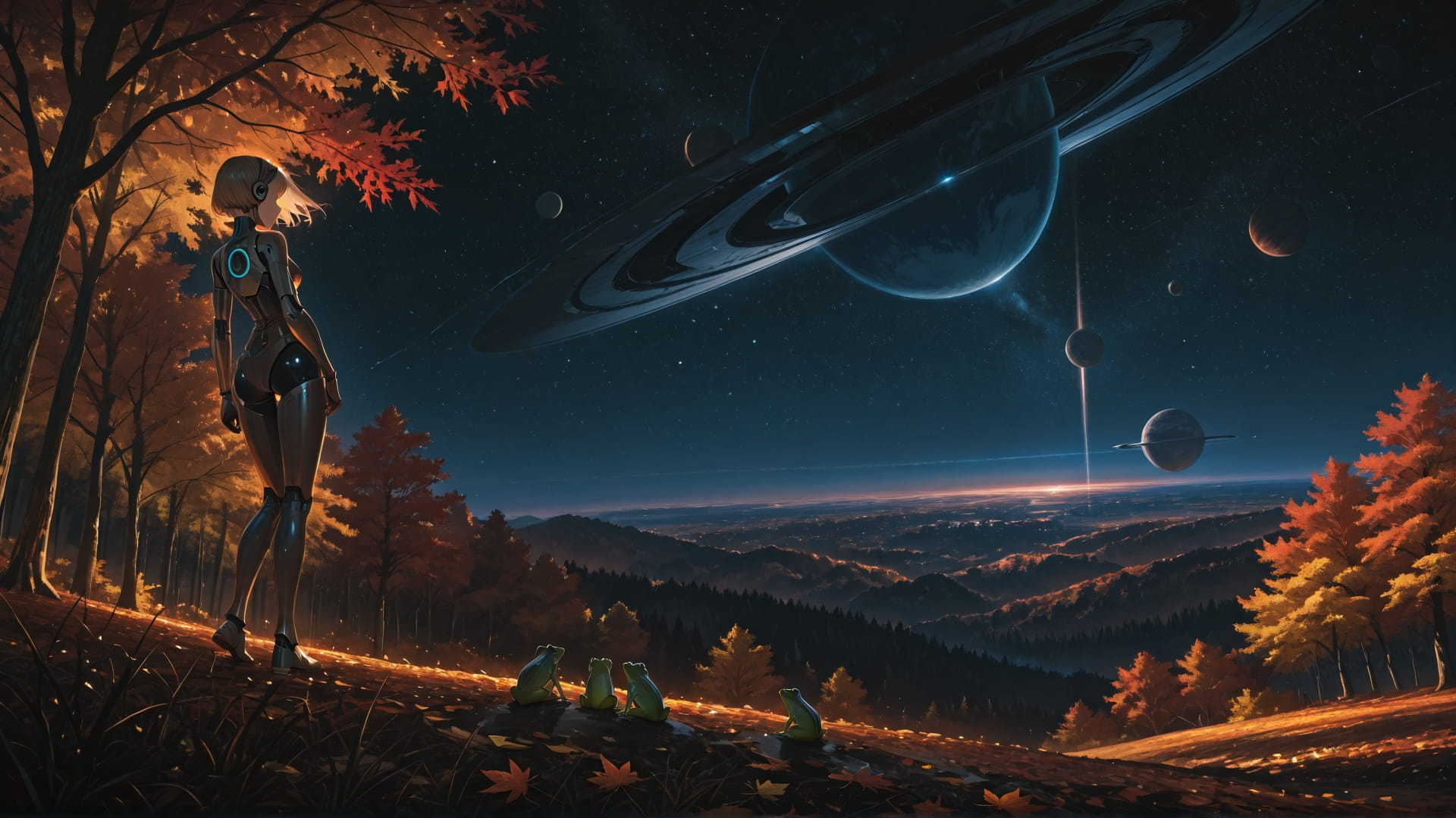 Brown Night Nature Zenith smartphone wallpaper free download, vertical 16:9 format, Brown, Night, Nature, Autumn