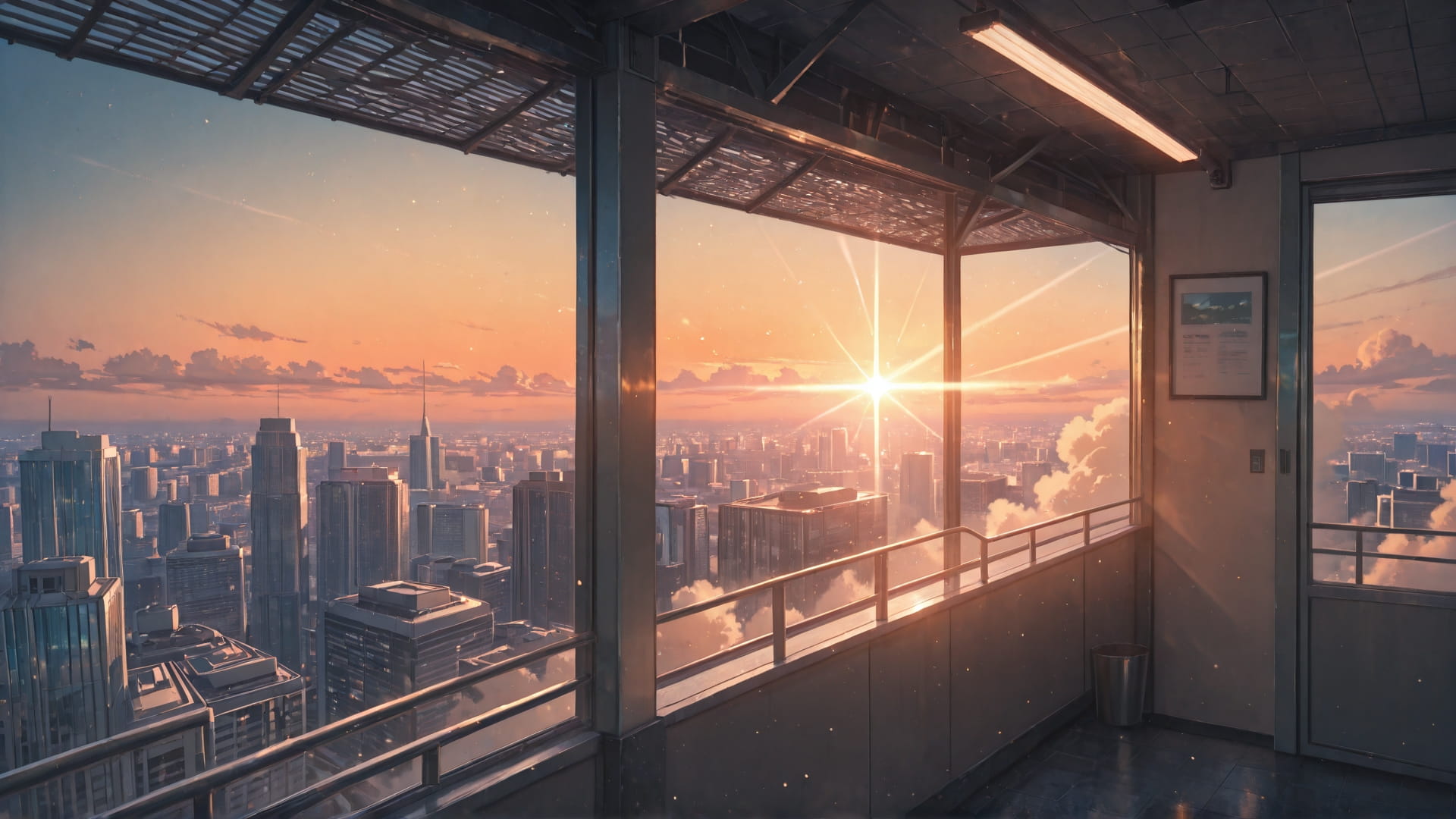 Orange Afternoon City Zenith smartphone wallpaper free download, vertical 16:9 format, Orange, Afternoon, City, Summer 001