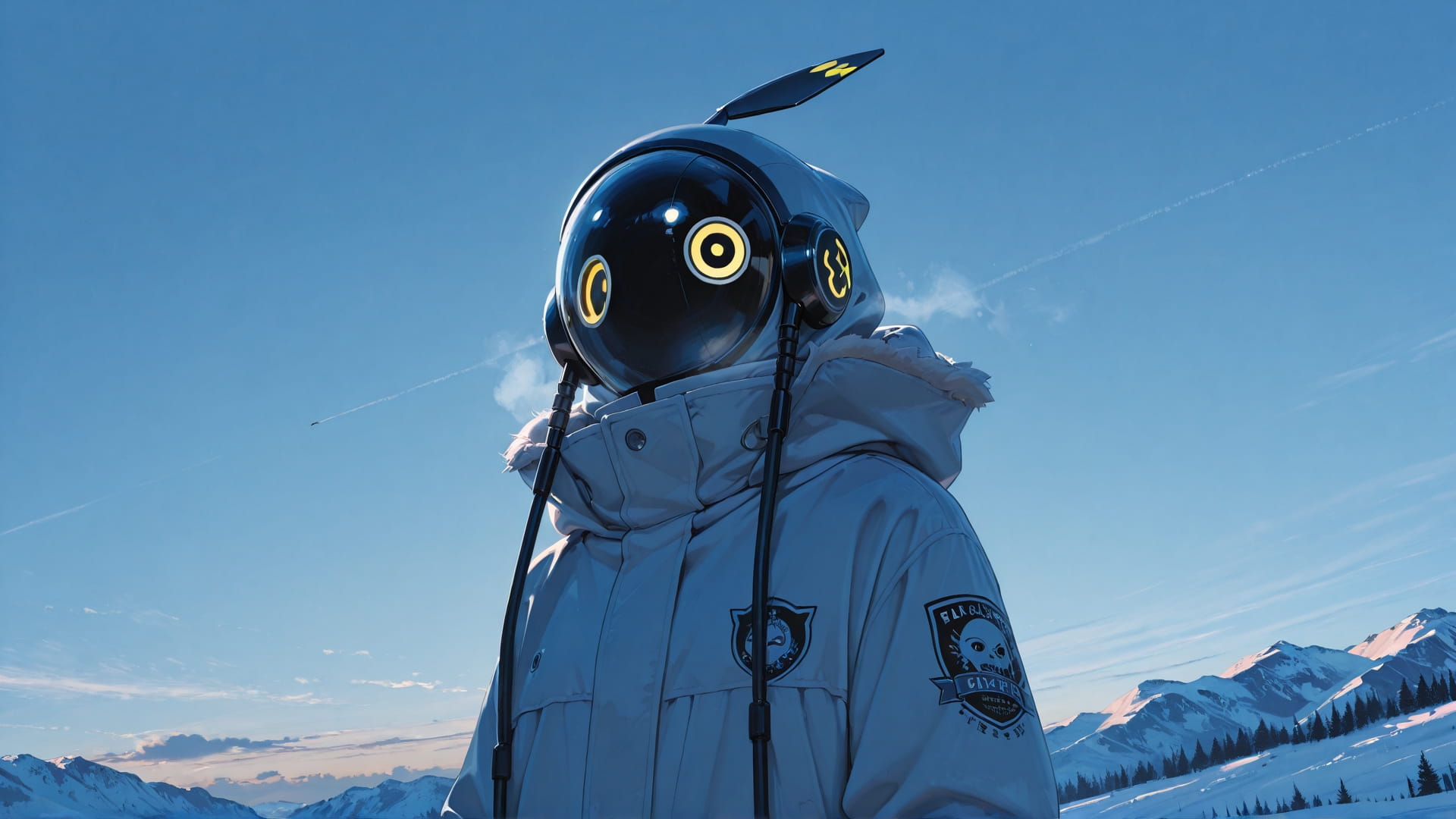 Blue Afternoon Sky Zinegeist smartphone wallpaper free download, vertical 16:9 format, Blue, Afternoon, Sky, Winter