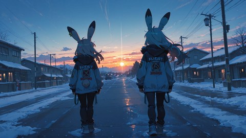 Blue Sunset Sky Zinegeist smartphone wallpaper free download, vertical 9:16 format, Blue, Sunset, Sky, Winter