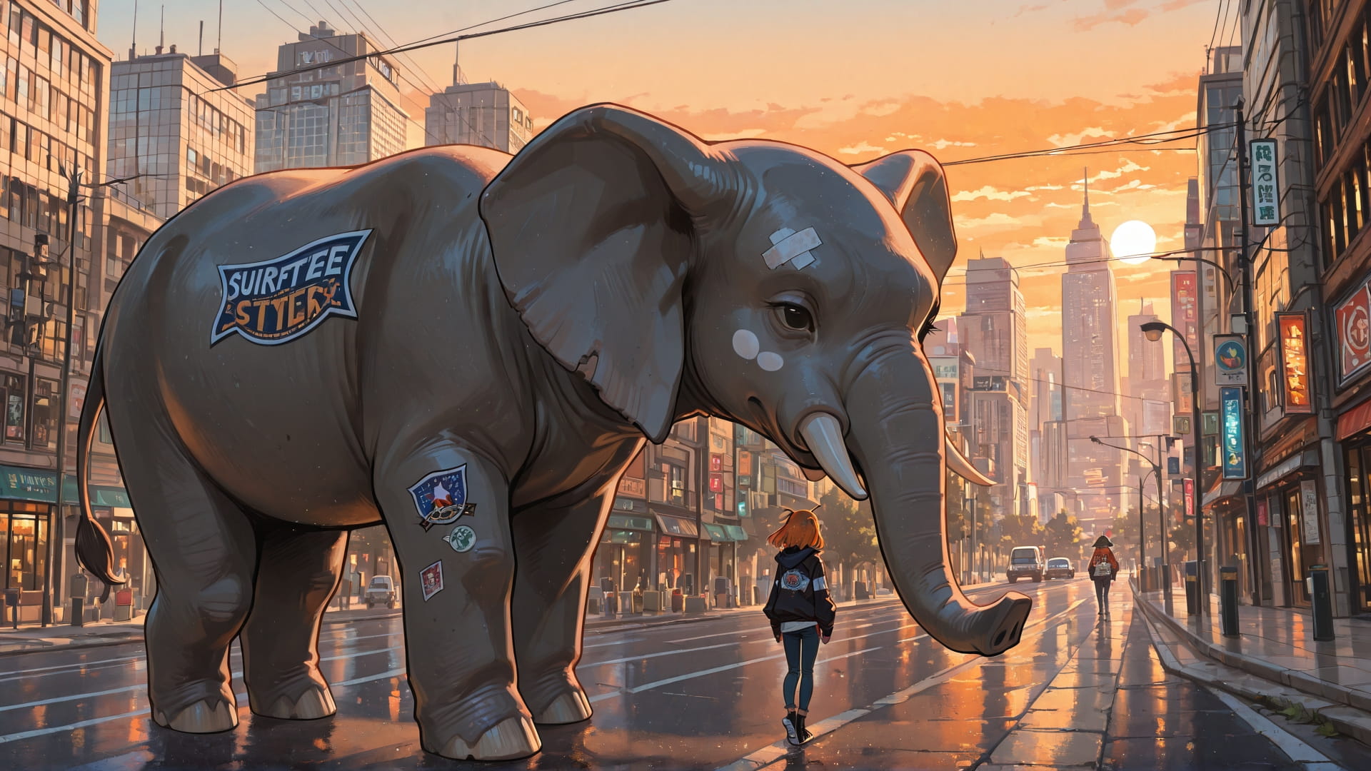 Orange Afternoon City Zinegeist smartphone wallpaper free download, vertical 16:9 format, Orange, Afternoon, City, Spring