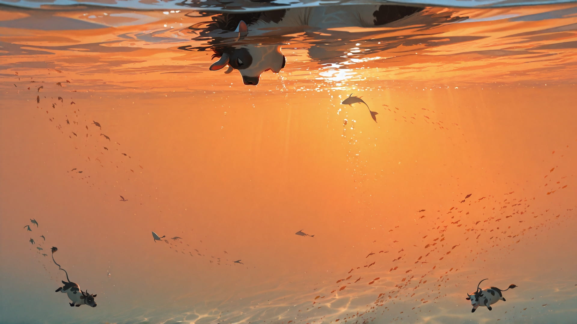 Orange Afternoon Sea Zinegeist smartphone wallpaper free download, vertical 16:9 format, Orange, Afternoon, Sea, Spring