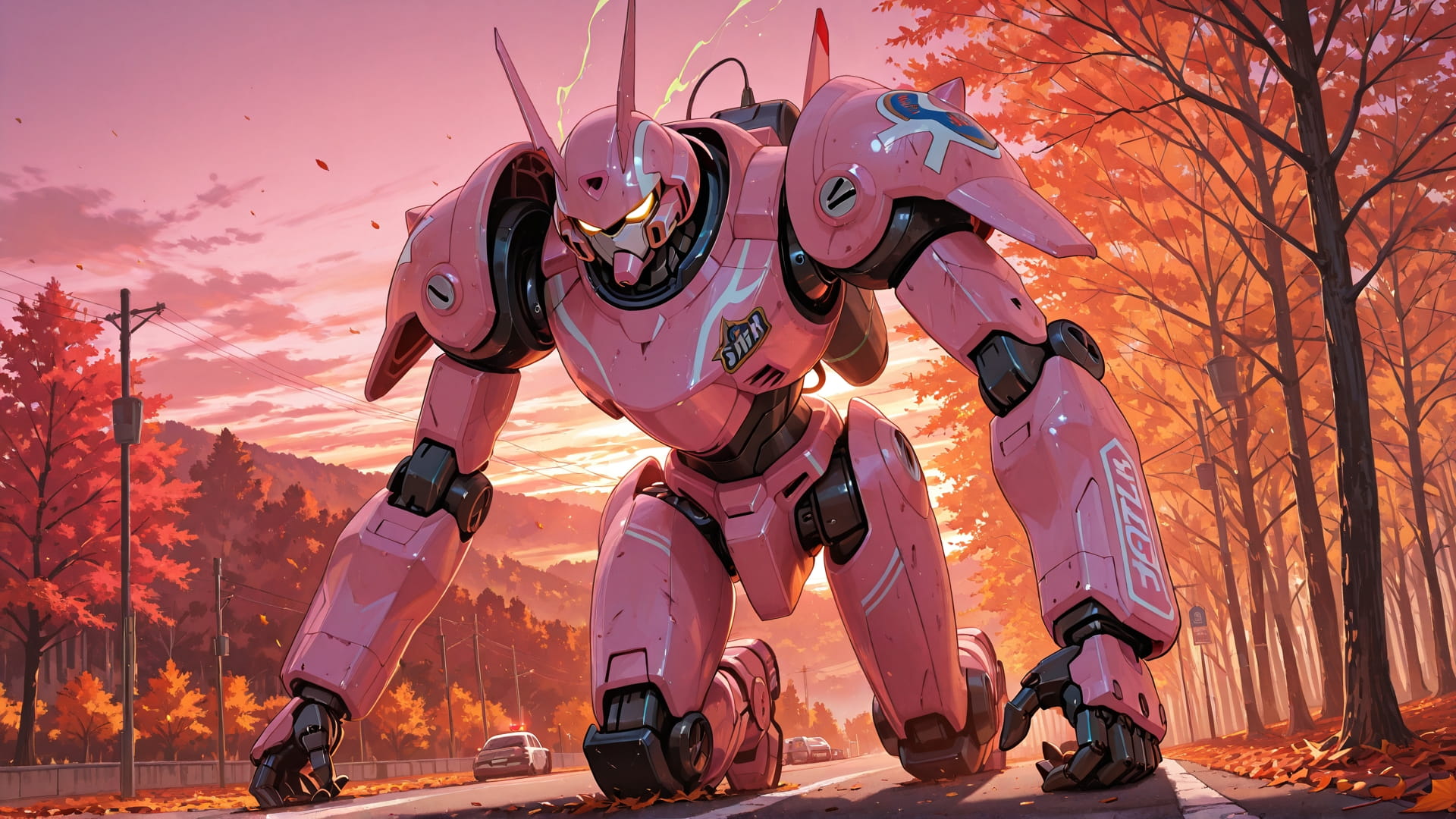 Pink Sunset Nature Zinegeist smartphone wallpaper free download, vertical 16:9 format, Pink, Sunset, Nature, Autumn