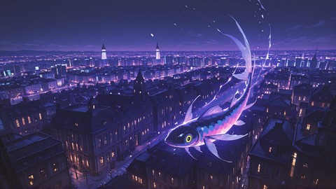 Purple Night City Zinegeist smartphone wallpaper free download, vertical 9:16 format, Purple, Night, City, Spring