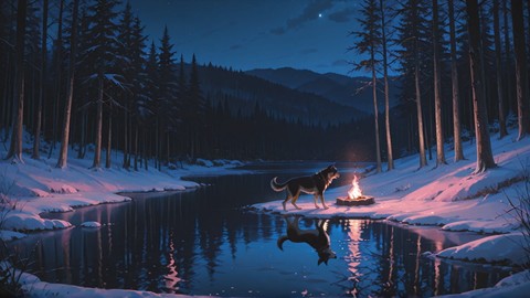 Pink Night Sea Palm smartphone wallpaper free download, vertical 16:9 format, Pink, Night, Sea, Winter