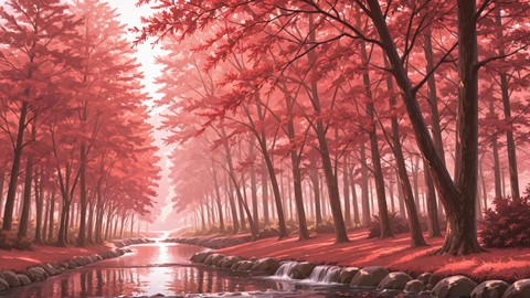 Red Afternoon Sea Palm smartphone wallpaper free download, vertical 16:9 format, Red, Afternoon, Sea, Spring 001