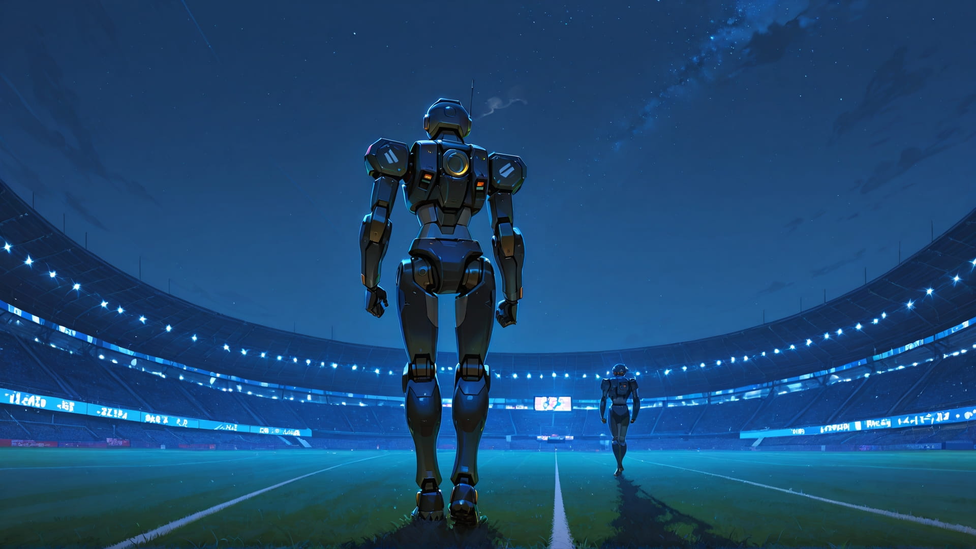 Blue Night Sky Soccer smartphone wallpaper free download, vertical 16:9 format, Blue, Night, Sky, Spring