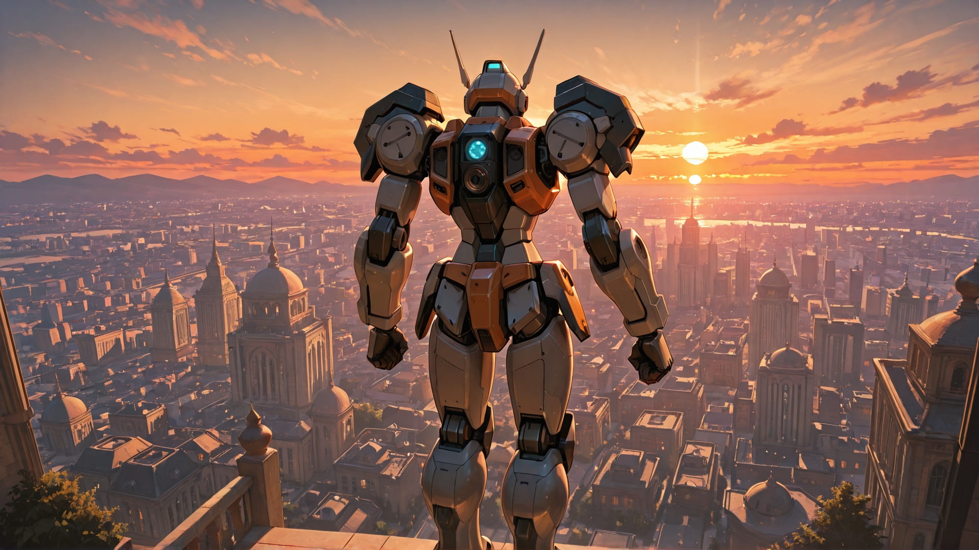 Orange Sunset City Switch2 smartphone wallpaper free download, vertical 16:9 format, Orange, Sunset, City, Spring