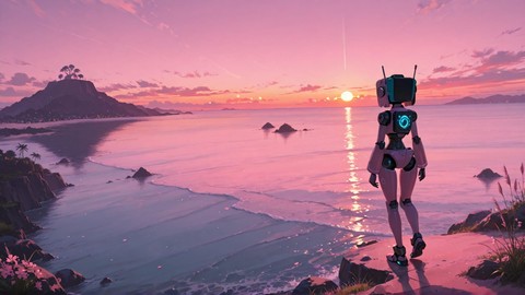 Pink Sunset Sea Switch2 smartphone wallpaper free download, vertical 16:9 format, Pink, Sunset, Sea, Spring