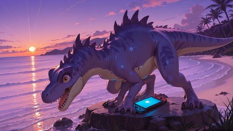 Purple Sunset Sea Switch2 smartphone wallpaper free download, vertical 16:9 format, Purple, Sunset, Sea, Summer