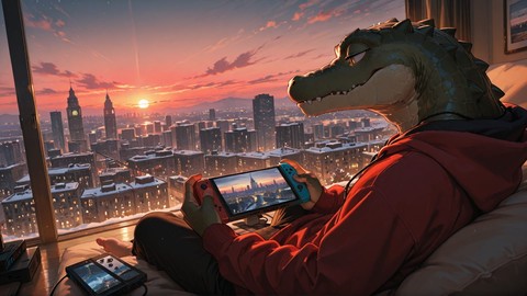 Red Sunset City Switch2 smartphone wallpaper free download, vertical 16:9 format, Red, Sunset, City, Winter