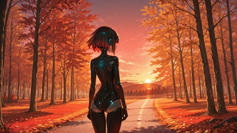 Red Sunset Nature Switch2 smartphone wallpaper free download, vertical 16:9 format, Red, Sunset, Nature, Autumn