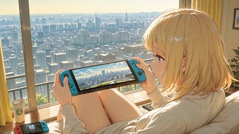 Yellow Afternoon City Switch2 smartphone wallpaper free download, vertical 16:9 format, Yellow, Afternoon, City, Spring 001